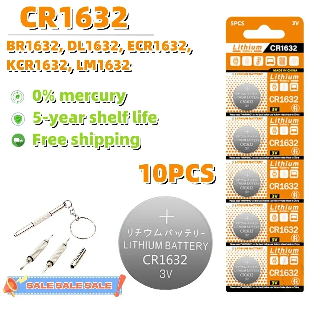 10PCS Button Batter… - image