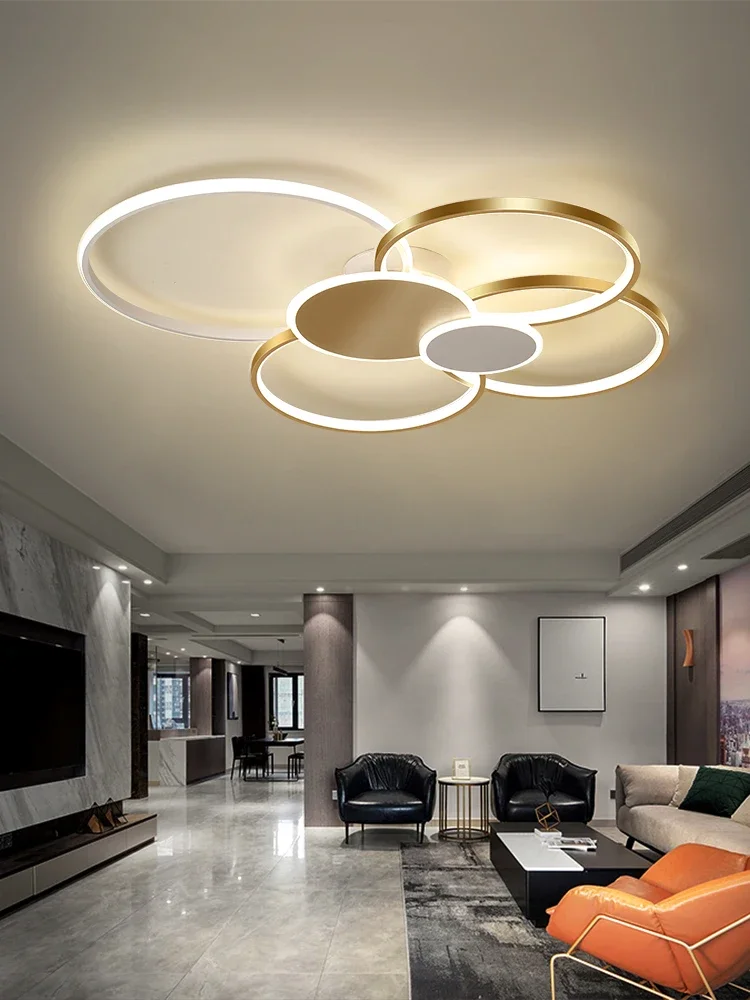 

Modern LED Ceiling Chandeliers Nordic Round Pendant Lights For Living Room Bedroom Restaurant Indoor Home Decor Lighting Lamps