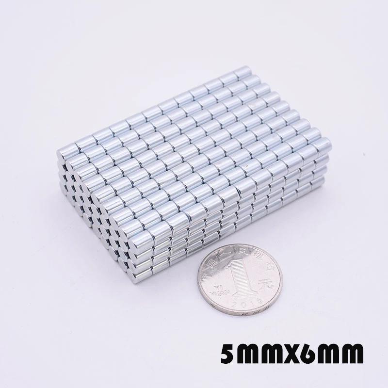 

50Pcs 5x6 mm Neodymium Magnets N35 Super Powerful Neodymium Magnet Disc 5*6 mm Imanes Aimant Small Round Magnetic Magnets