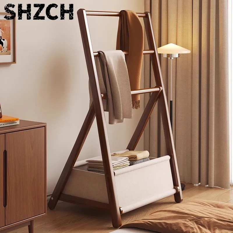 Hanging Hanger Floor-to-ceiling Bedroom Coat Rack Simple Clothes Storage Nanzhu Househol/d Folding Drying Rack Pole