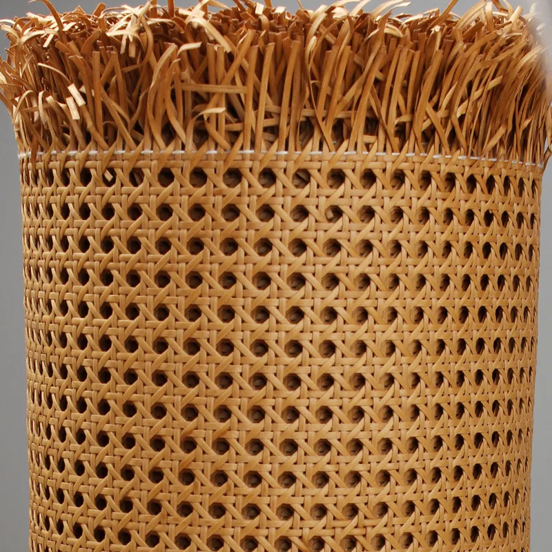 Brown PE Plastic Rattan Webbing Roll Cane Wicker Sheet For Chair And Cabinet Decoration Repair Materials