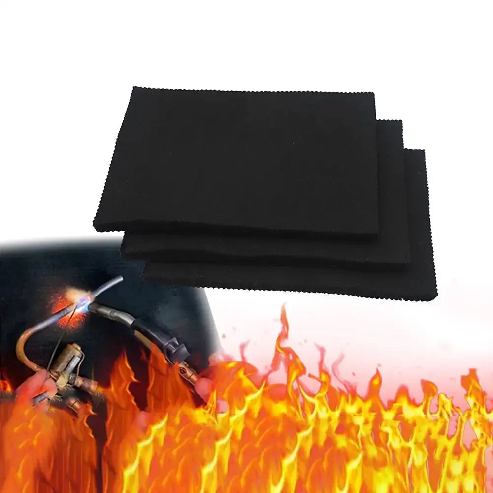 Couverture de protection contre le feu en 2,4 noir, soudure, bouclier de torche, pack, feutre de protection, fibre de carbone, haute température, 300x200mm