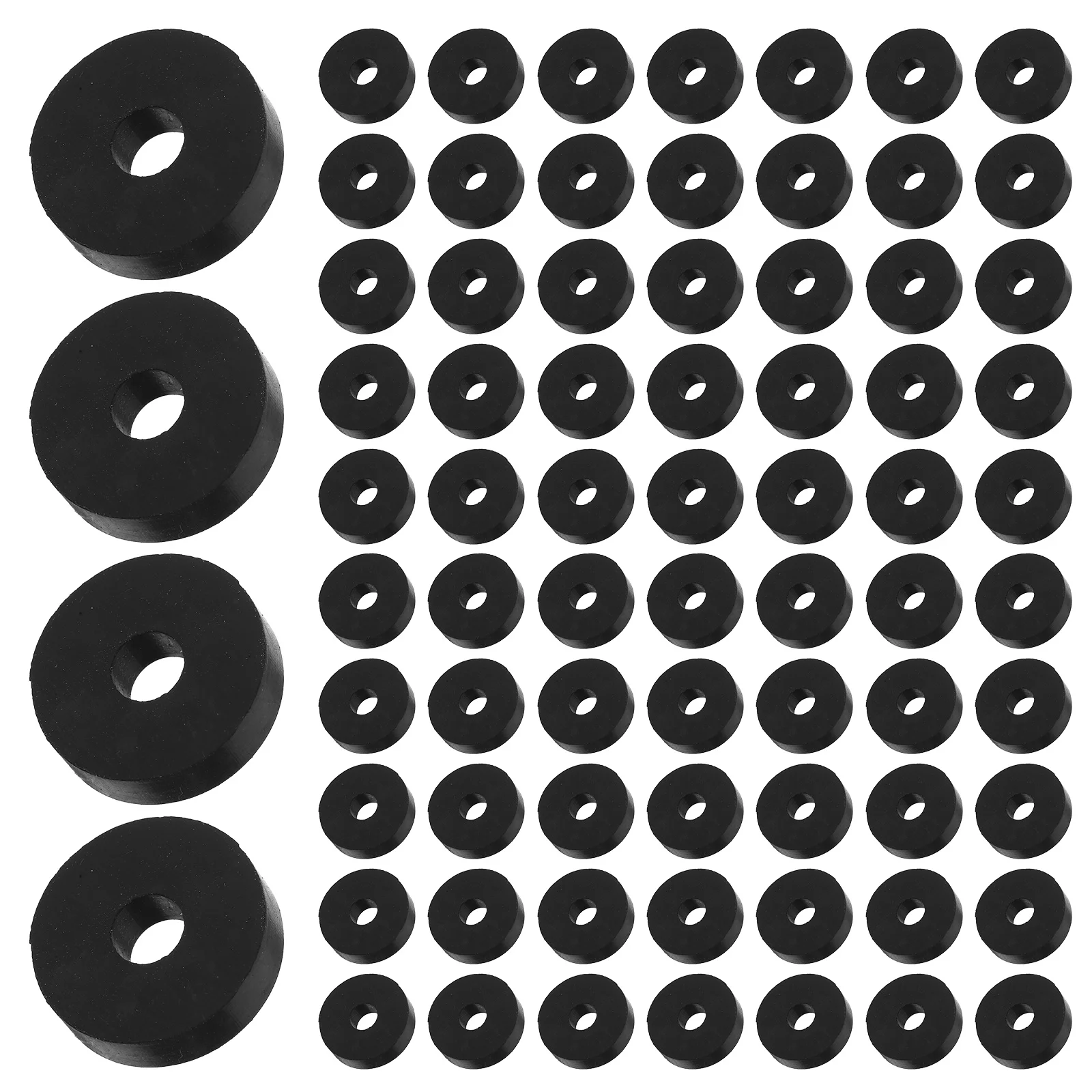 

50Pcs Rubber O Type Washers 20mm Od 6mm Id 5mm Thick Vibration Dampers Noise Reduction Pads Machine Equipment Mounts Black