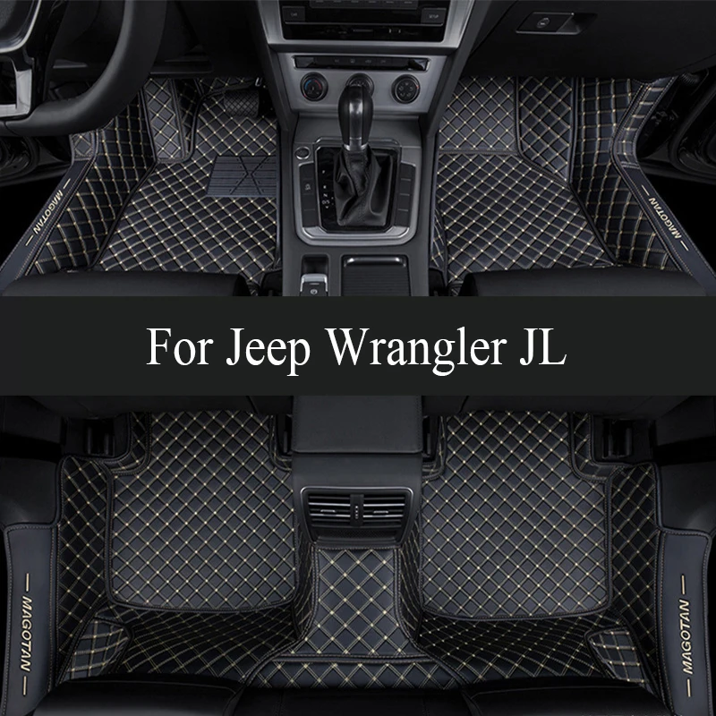 

For Jeep Wrangler JL 4 door 2024 2023 2022 2021 2020 2019 2018 Car Floor Mats Rug Cover Auto Interior trunk mat Parts Products