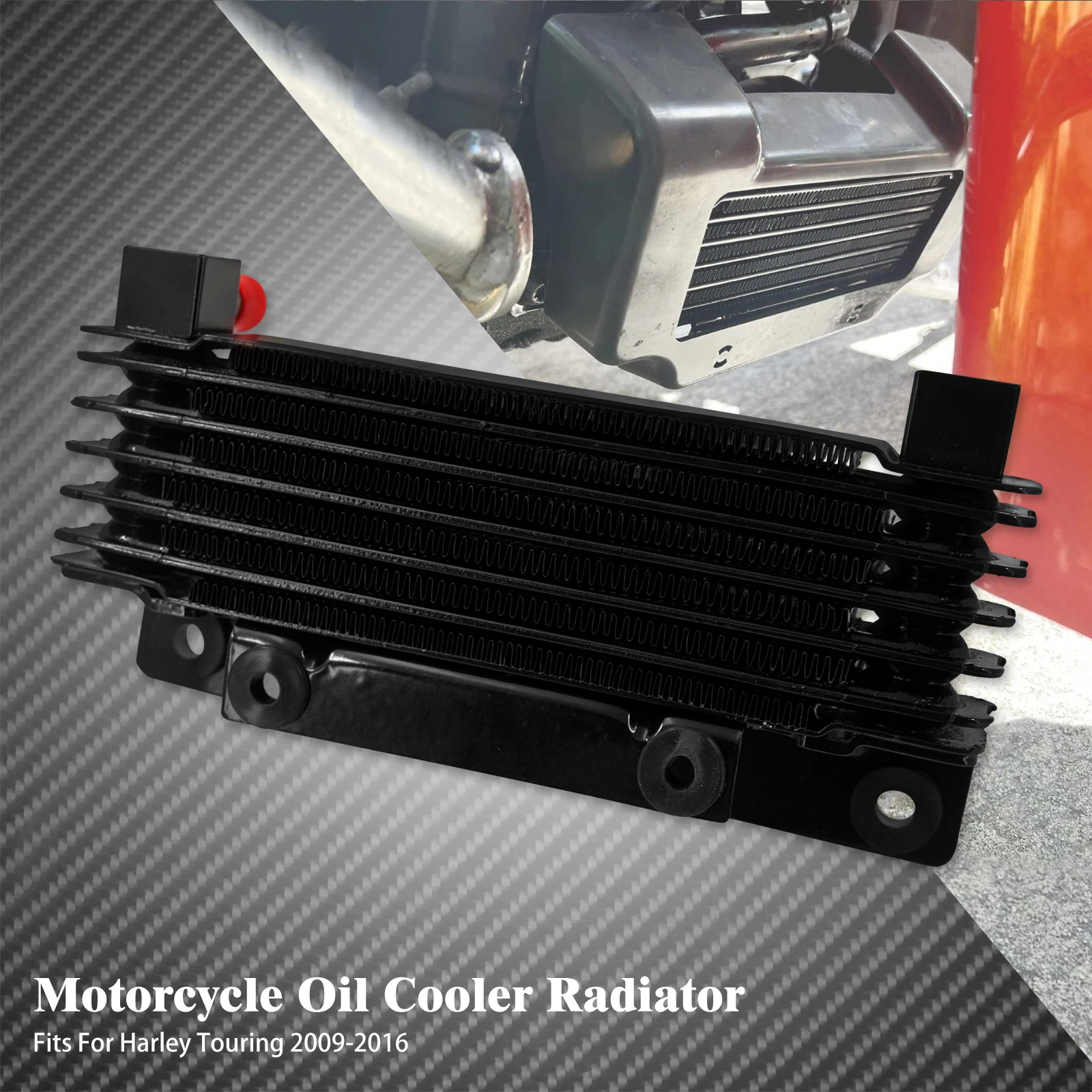 Motorcycle Oil Cooler Radiator Water Tank For Harley Touring Street Glide Road King Road Glide FLHR FLHTC 09-11 12 13 14 15 16