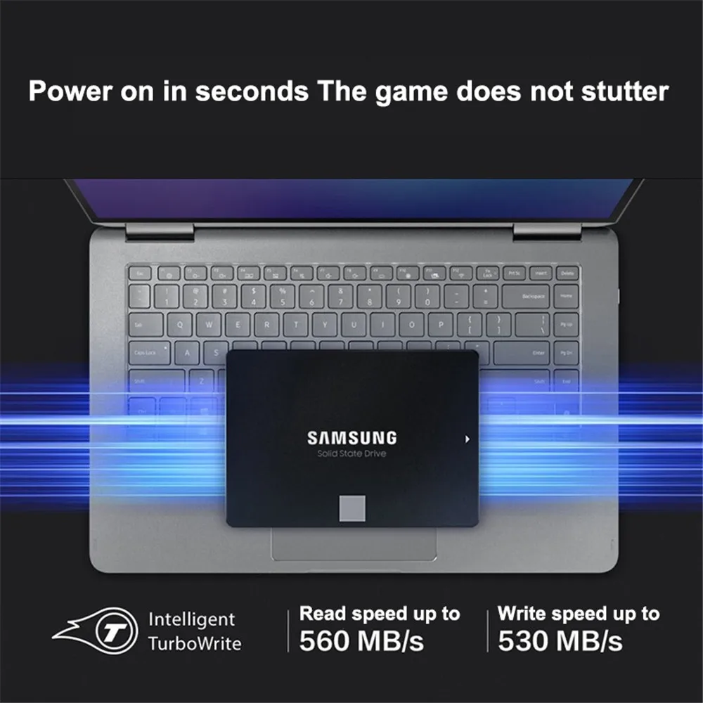 ذاكرة تخزين USB داخلية صلبة للكمبيوتر المحمول أو الكمبيوتر المكتبي SAMSUNG SSD 870 EVO 500GB 250GB QVO 1TB 2TB 4T 8TB 2.5'' SATA Internal Solid State Drive Storage USB 3.0 For Laptop or Desktop