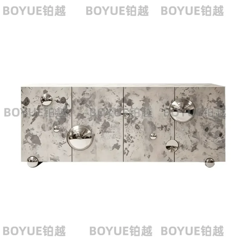 Luxury Sideboard Cabinet Modern Wall Mounted Entryway Storage High End Villa Living Room Art Decor Furniture Console