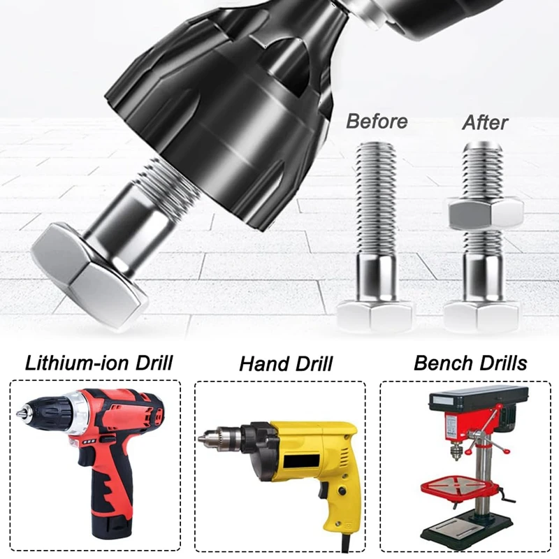 Hex-Shank Deburring External Chamfer Tool,Quick Release Deburring Chamfering Drill Bit Bolt Deburring Tool Fits 3-20Mm