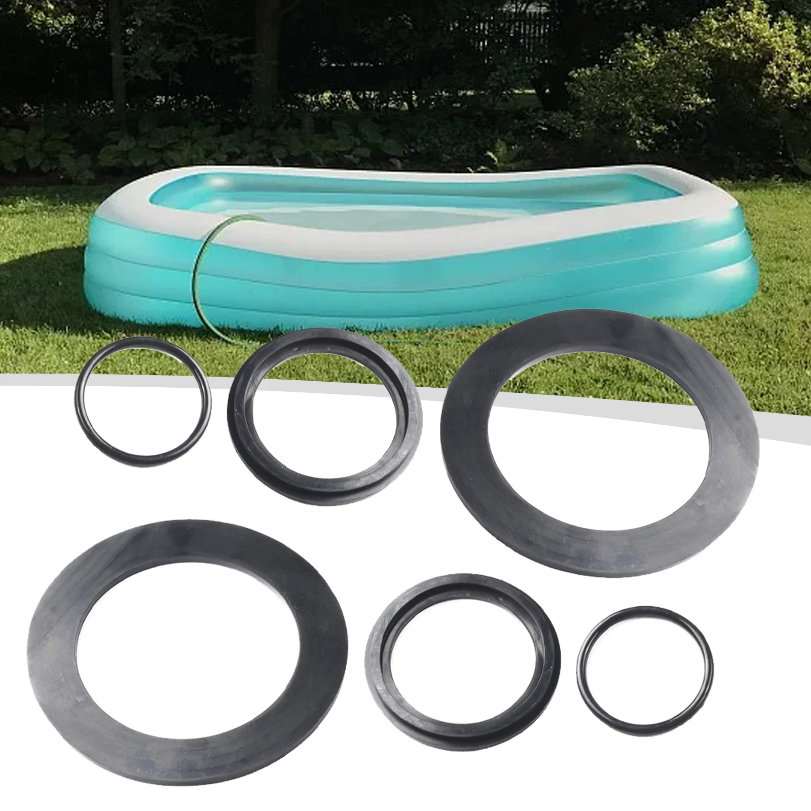 6pcs O For Ring Rubber Washer Set for Pool Plunger Valves For 10745 10262 10255 Designed for Hose and Connector Seal Replacement