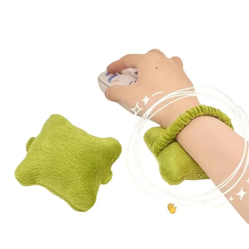 Soft Plush Wrist Support Pillow Anti-Fatigue Non-Slip Wrist Rest Pad for Office Workers Students Use