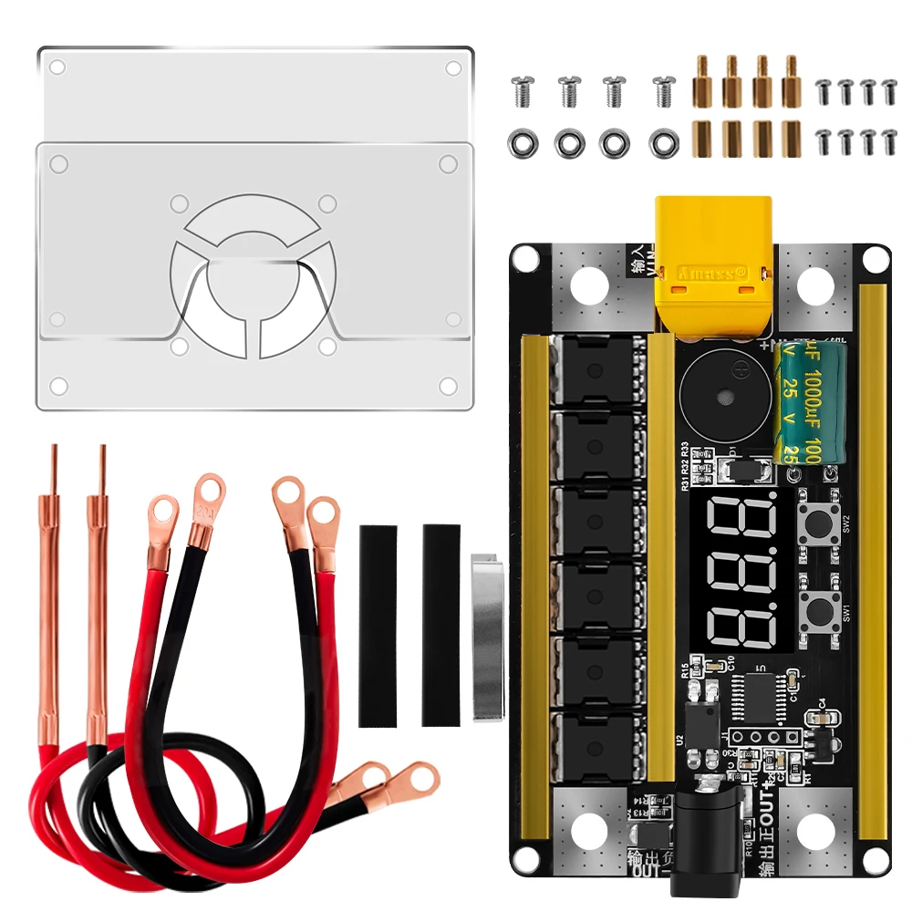 Kit de soldadura por puntos, soldador portátil de mano de grado 99, 12v, 2400a, bricolaje, 18650 baterías de litio