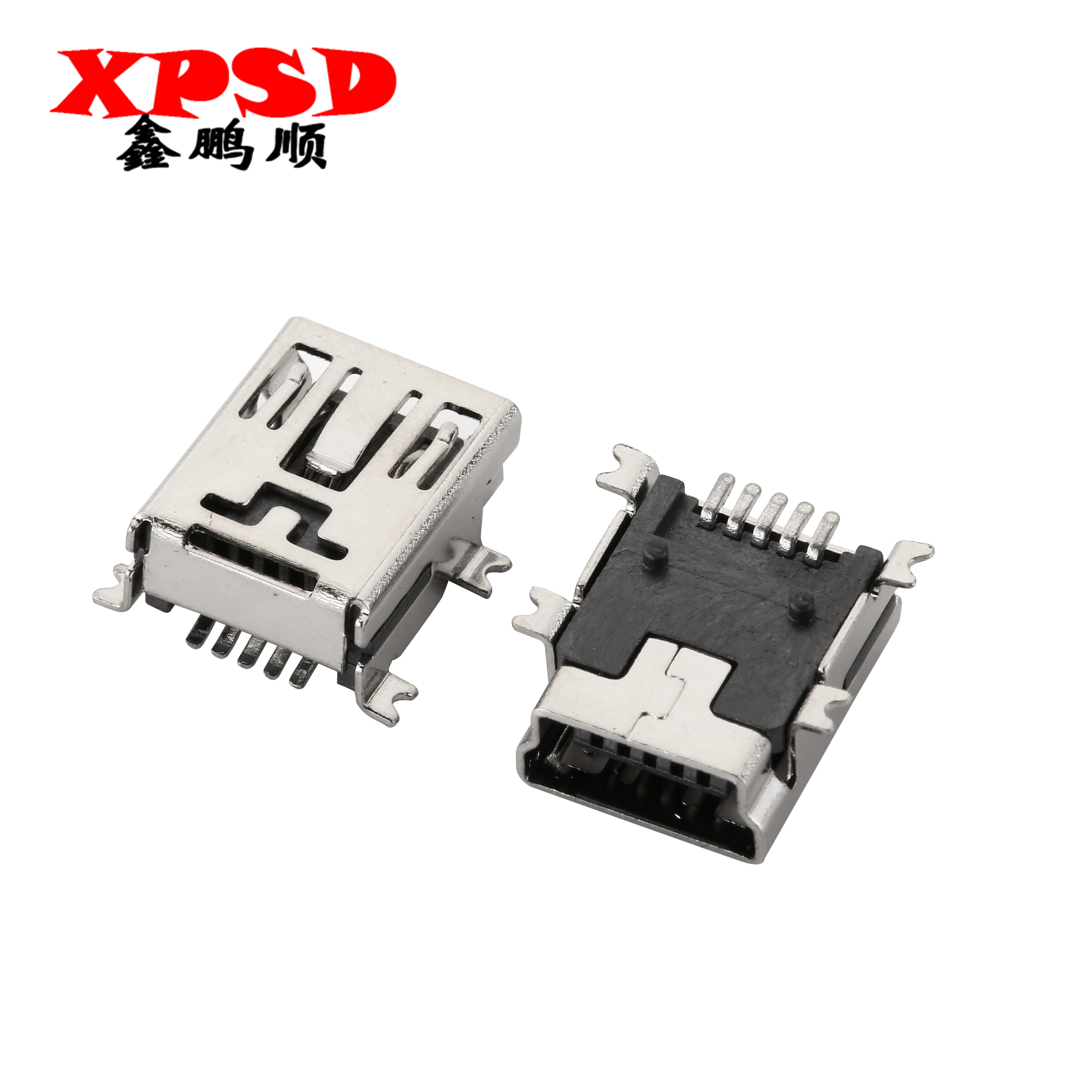 Mini USB SMD SMT 4Pin 5Pin Female Mini B Socket Connector Plug Straight SMT SMD DIP Jack Connector Plug-in