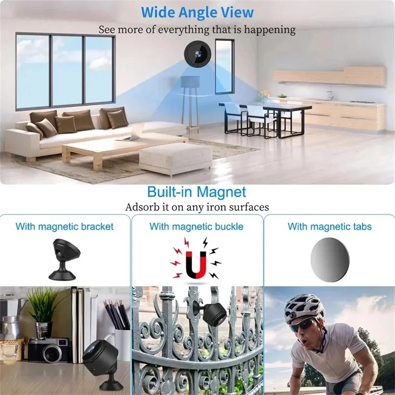 A9 Mini Camera WiFi Wireless Monitoring Security Protection 1080p HD Remote Monitor Camcorders Video Surveillance Smart Home