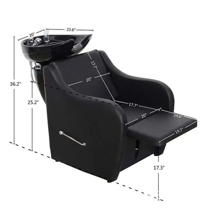 Nuovo design rosa di lusso multifunzione per lavaggio capelli poltrona shampoo letto mobili da salone per barbiere