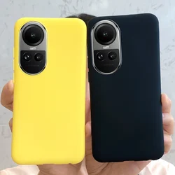 OPPO Reno 10 Pro 5G 케이스 CPH2525 액체 실리콘 커버 소프트 TPU 전화 케이스 OPPO Reno 10 Pro Plus 범퍼 Reno10 2023 Capa