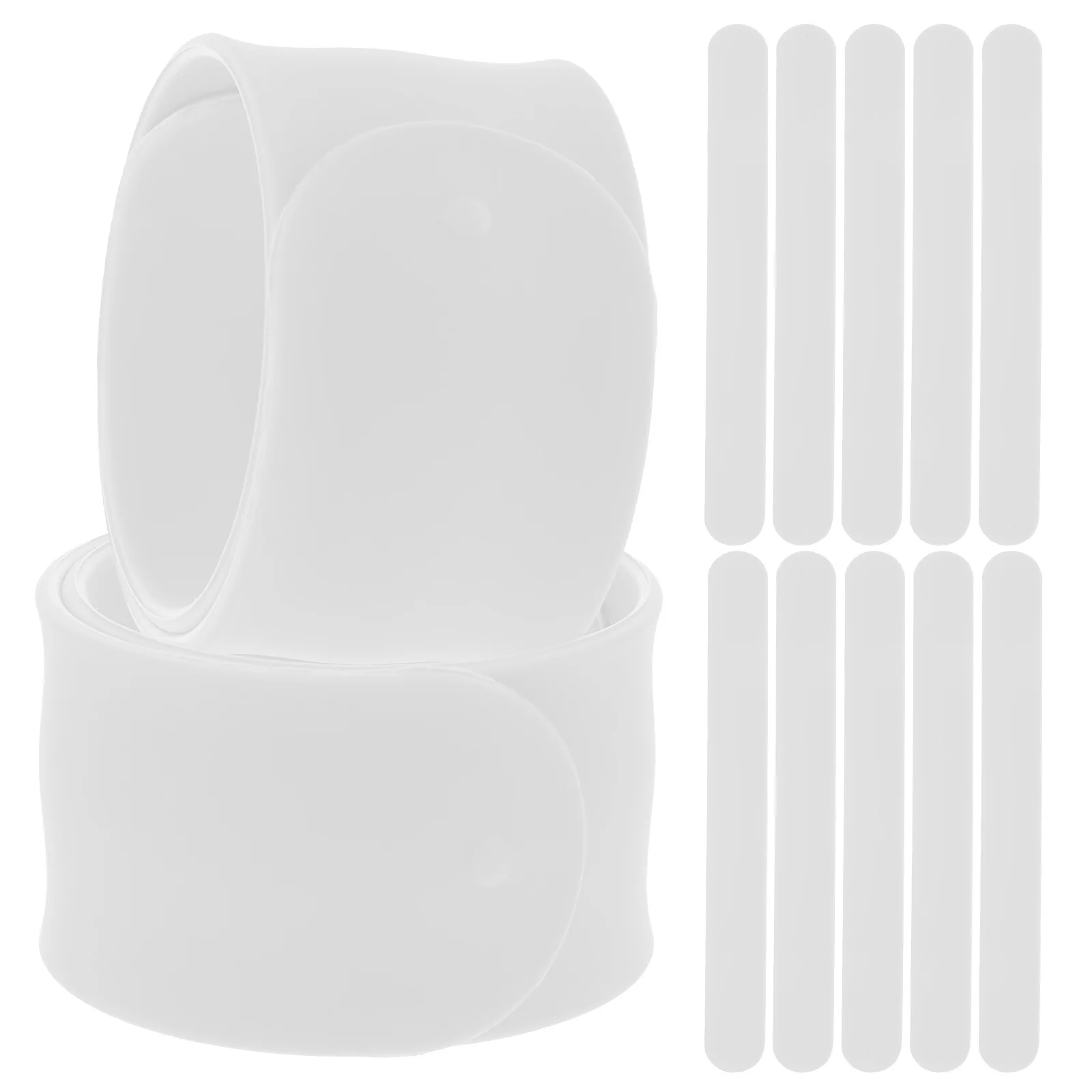 12 قطعة أساور صفعة سيليكون فارغة لينة الأساور المرنة DIY بها بنفسك حفلة تفضل التسامي اللوحة صفعة أساور هدايا الحفلات