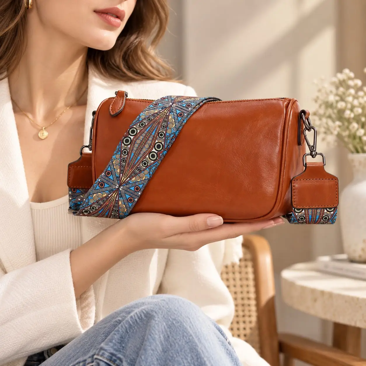 Fashion Retro Soft Cowhide Shoulder Bag New Niche Trend Genuine Leather Versatile Large-capacity Women's Crossbody Bag