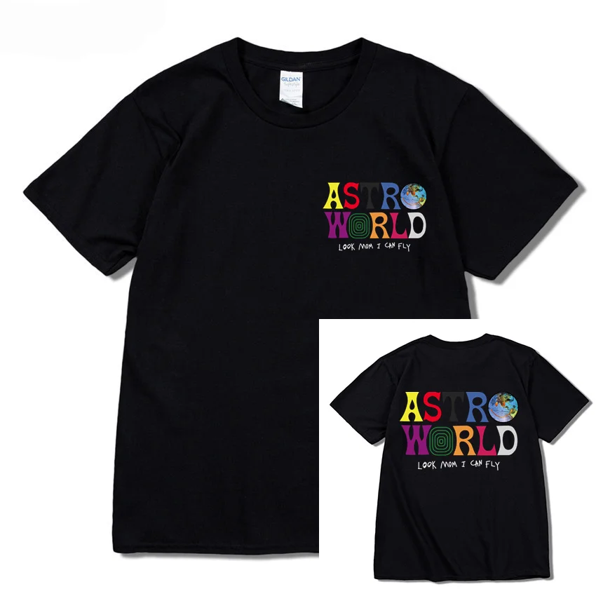 New Fashion Hip Hop thirts Men Women Jack cactus ASTROWORLD Harajuku T-Shirts Look Mom I Can Fly Letter Print Harajuku Tees Tops