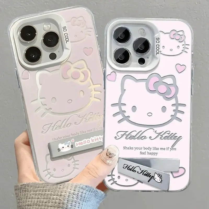 Cute Hello Kitty Bracket Phone Case for Huawei Honor 90 Lite 5G 70 200 Lite X6B X7B X8A P30 P40 Pro Mate 30 Pro 40 Nova 9 Cover