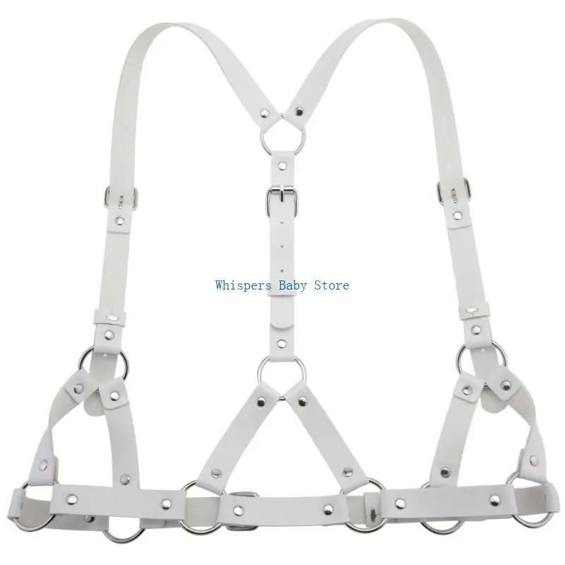 U90E Comfortable Adjustable Punk Body Strap Harness From PU Leather Perfect For Long Event And Fashion Shows