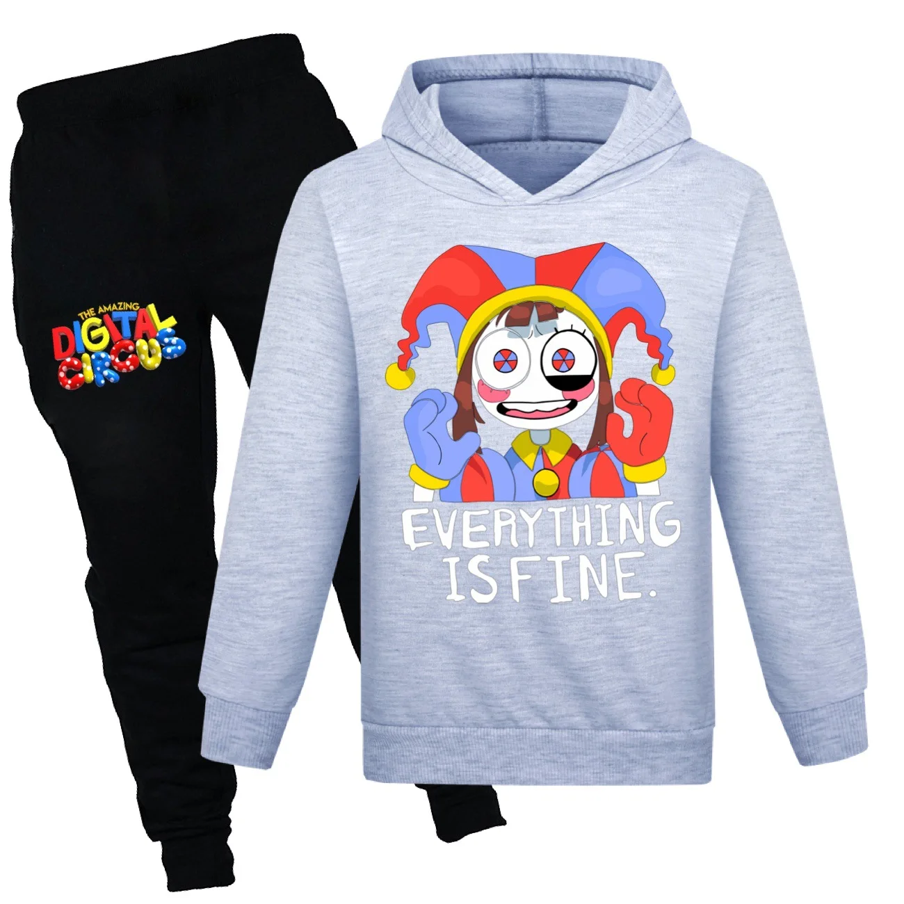 Kids Spring Autumn Casual Tracksuits Boys Girls The Amazing Digital Circus merch Hoodie+Pants Kits Children Outfits Clothes Sets image 6