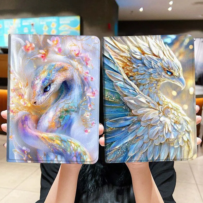 

Luxury Bird Snake Color Gift For iPad Pro Air Mini 2 3 4 5 6 7 6th 7th 10th 11th 10.2 9.7 10.5 11 Foldable Tablet Case