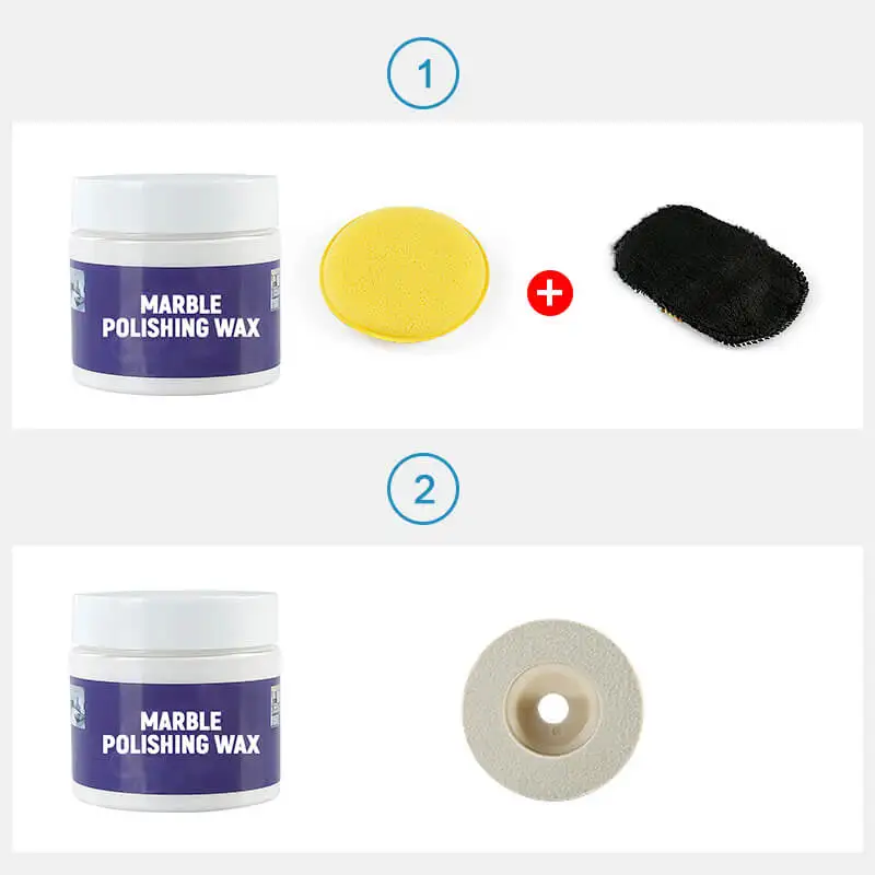 150ml Marble polishing wax for stone renovation of Metal/marble/granite/quartz stone with sponge/100mm wool wheel