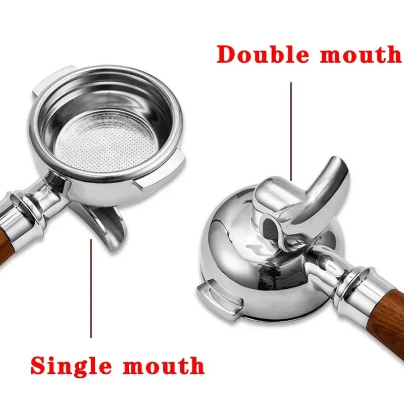 58mm Coffee Portafliter for Expobar E61/Rocket Stainless Steel Handle Filter Universal Single/Double Mouth Coffee Accessories