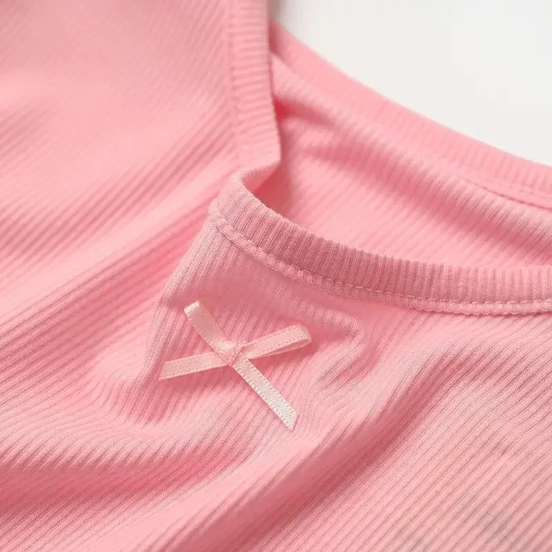 Mädchen-Sets Sommer Dünne Kinder Kurzarm-Set Eisseide 2-teiliges Homewear-Set 2-10 Jahre Mädchen Einfarbiger Kinder-Pyjama-Set – Detail 12