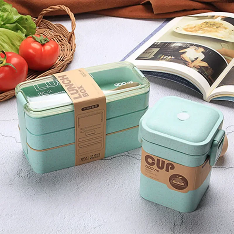 

Japanese-Style Lunch Box for Students & Office Workers - Microwaveable Sectioned Bento Container for Fruit, Salad & Light Meals