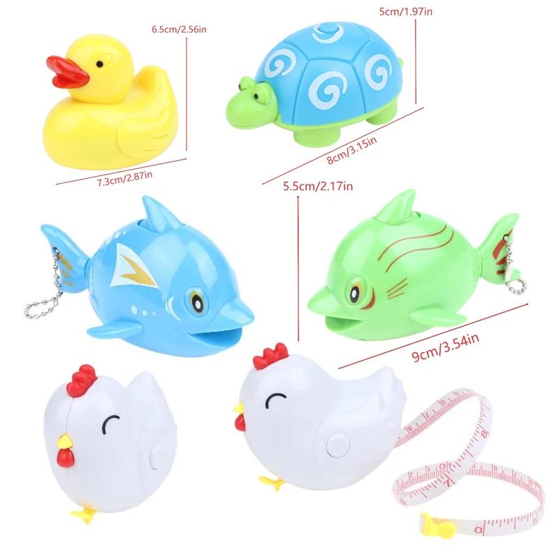 1PCS Cute Chick Shaped One Key Retract Soft Measuring Tape Portable Mini Ruler For Body Sewing Craft Home Daily Measurement Use