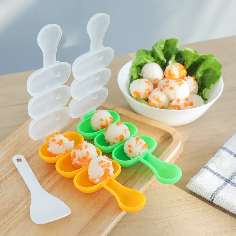 

1Set Hand Shake Onigiri Mould Kids Lunch Creativity DIY Sushi Onigiri Maker Mould Cute Rice Vegetable Ball Mold Kitchen Tools
