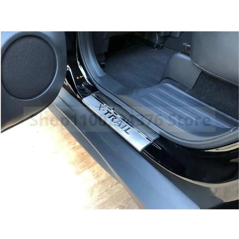 for 2014-2021 Nissan X-Trail X Trail XTrail T32 Stainless Steel Door Sill Scuff Plate Welcome Pedal Trim Car Styling Accessories