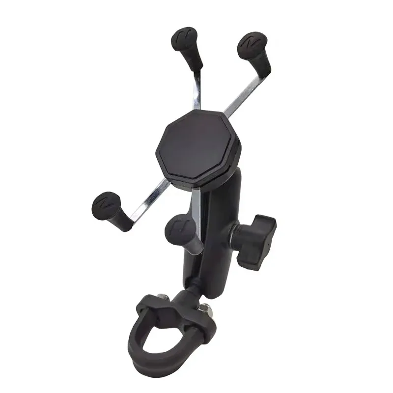 

Phone Holder with 6cm 9cm 15cm Double Socket Arm and U Clamp for Bike Motorcycle Phone Mount Compatible with 1 inch Ram Mount