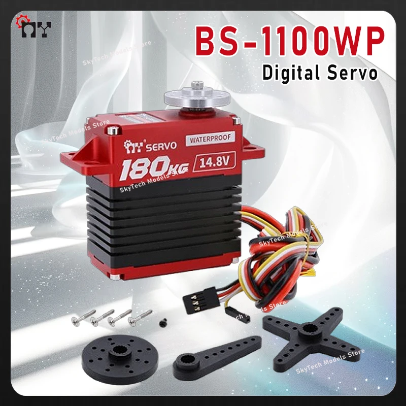 MY Servo BS-1100WP Digital Servo-180KG Torque,IP67 Waterproof,Brushless,Metal Gear,180°,for RC Cars,Crawlers,Buggies&Robotics