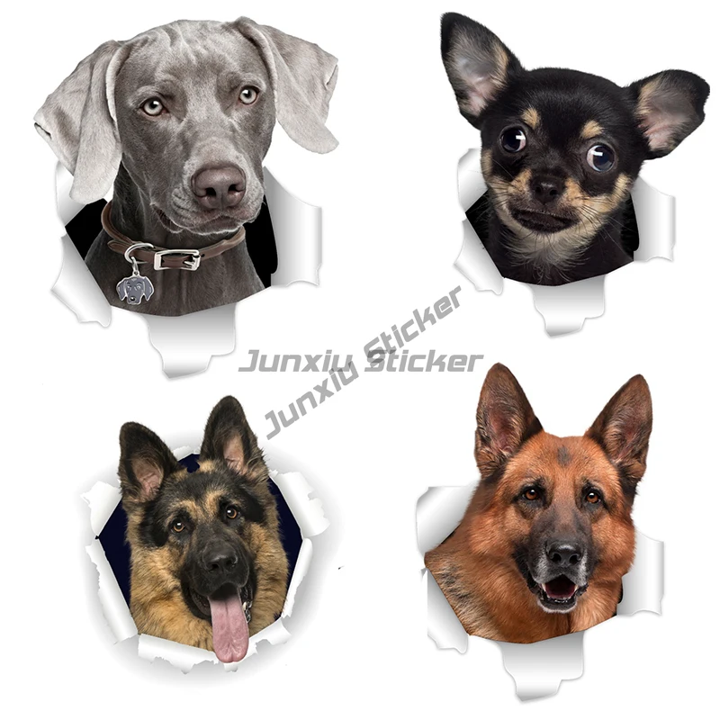 3D  Dog Stickers Super Staffie decal on Wall Fridge Toilet car bike Scratch-Proof Sunscreen