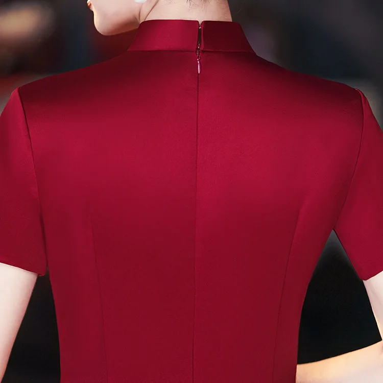 Yourqipao فساتين الأم في القانون فستان أم العروس العريس لحفلات الزفاف الصينية شيونغسام 2023 فساتين سهرة بمقاس كبير