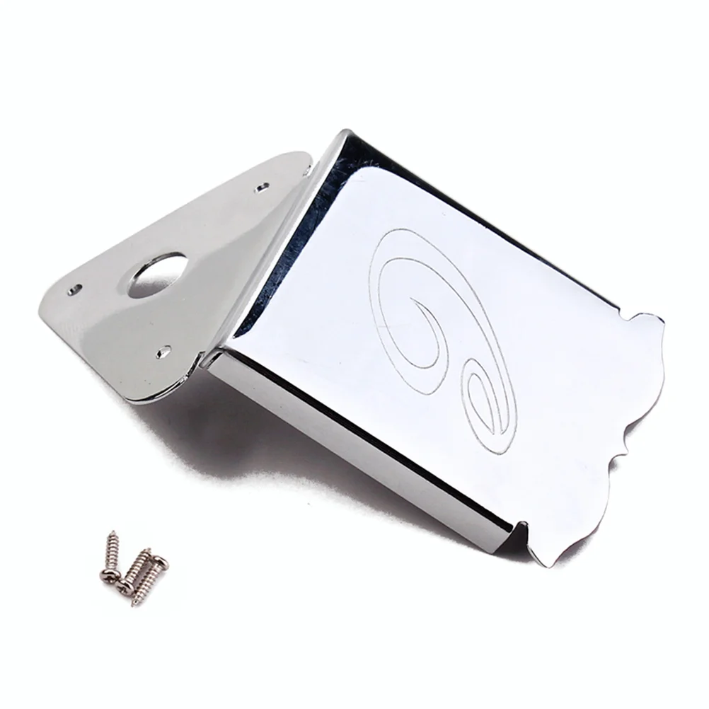 

Chrome 8-String Mandolin Tailpiece Shiny Finish Removable Cover Easy String Changes Guitar Part Replacement