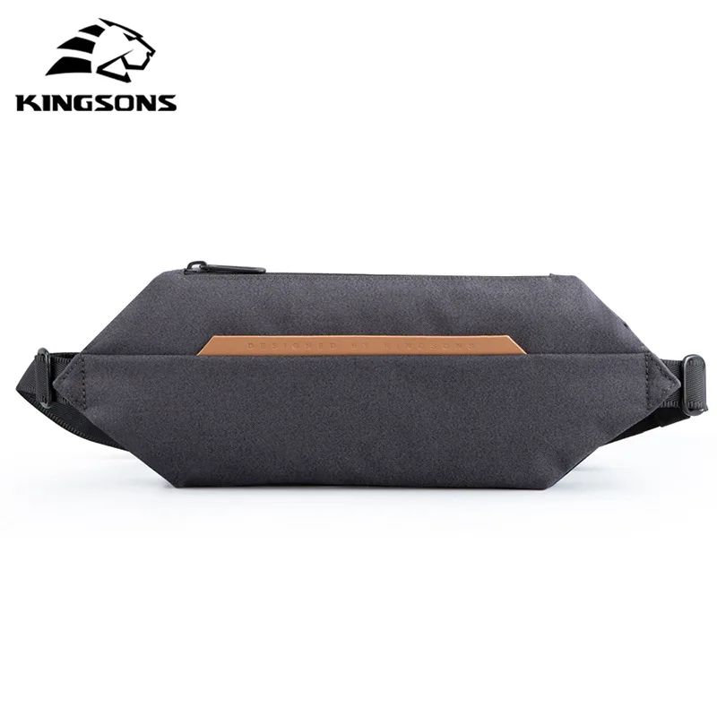 Kingsons New Crossbody Bags Dark Gray Light Gray Light Blue Color Adjustable Single Strap Geometric Hexagon Polyester Chest Bag