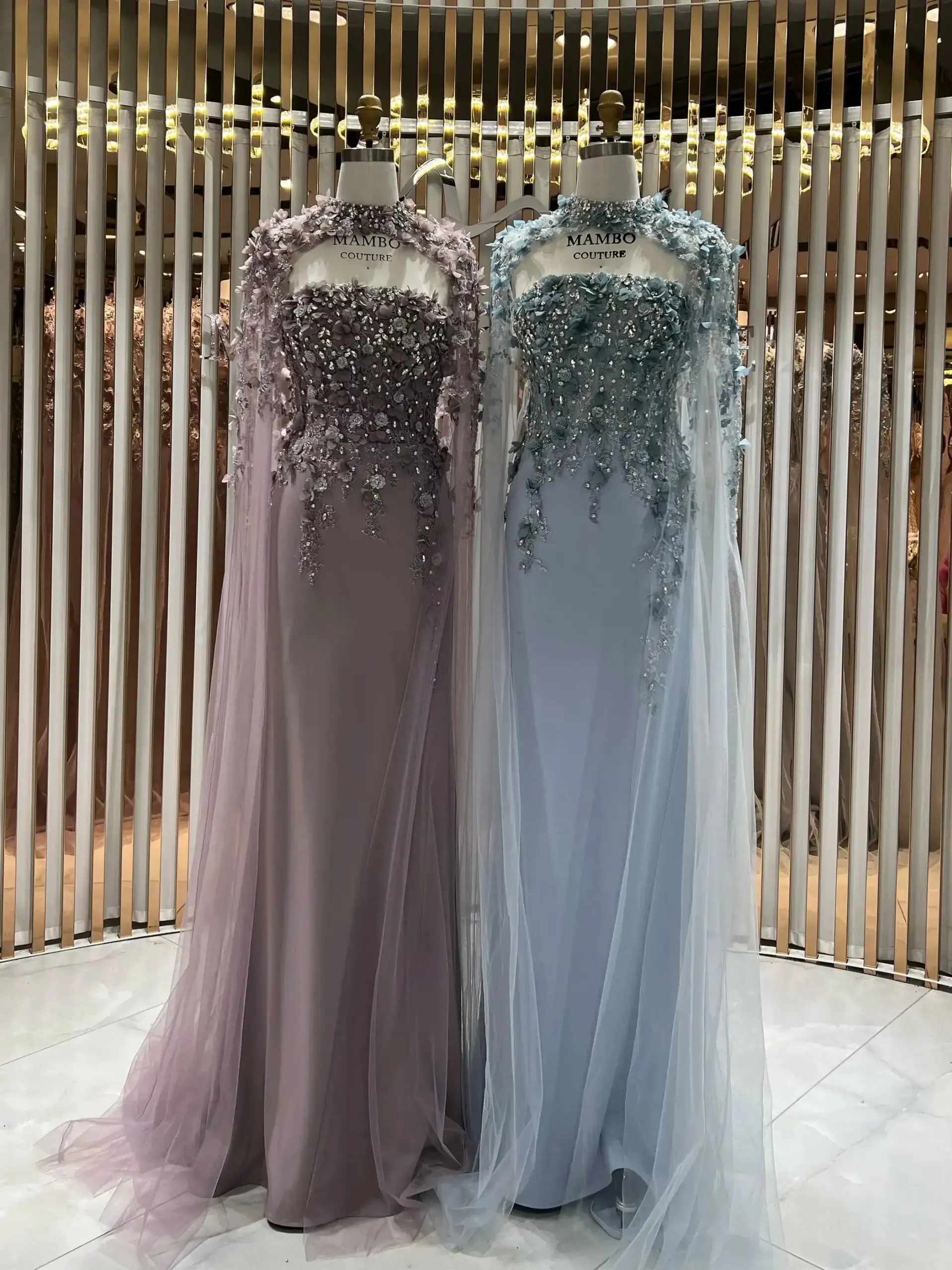 Customized Strapless Evening Dress with 3D Floral Lace Mermaid Formal Gown with Cape Elegant Long Special Occasion Prom Dresses