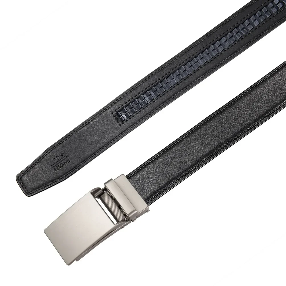 Plyesxale-Ceinture en cuir formel pour homme, largeur 3cm, noir café, haute qualité, structure automatique, designer de luxe, B1508, environnement, nouveau