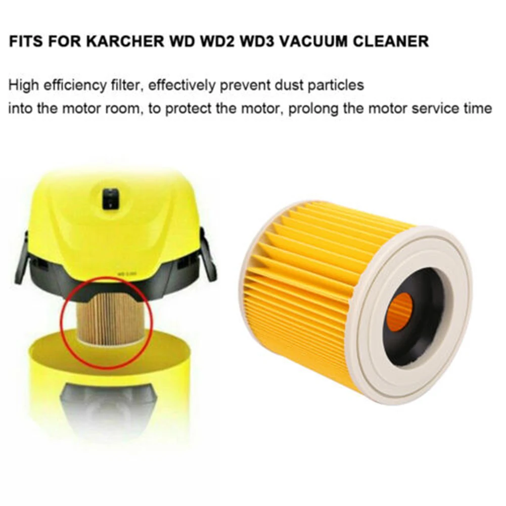 Wet And Dry Vacuum Cleaner Cartridge Filter For Karcher WD WD2 WD3 Series Wet Dry Vacuum Cleaner Replace Parts