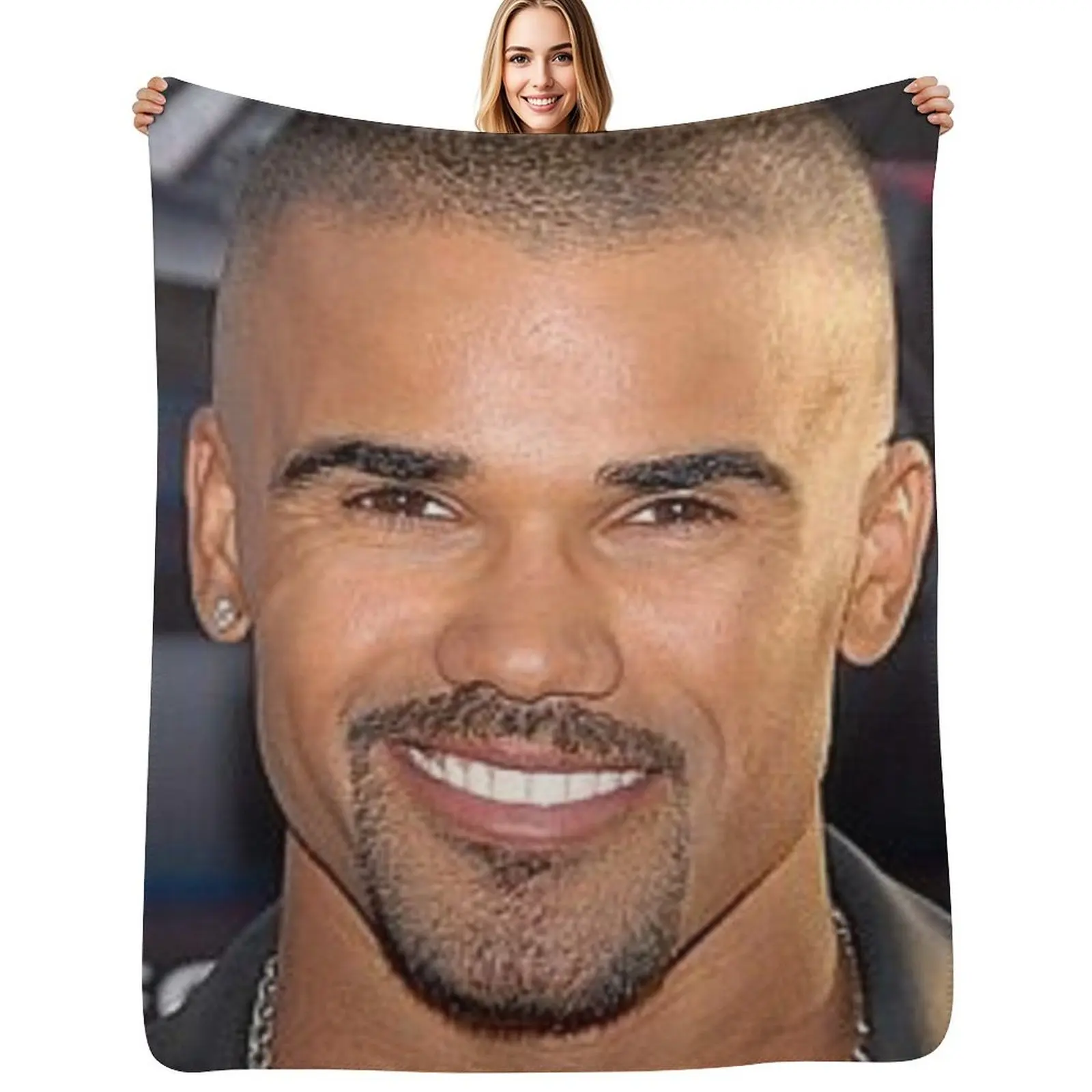 

shemar moore Throw Blanket Fluffy Cozy Throw Blanket for Home Decor