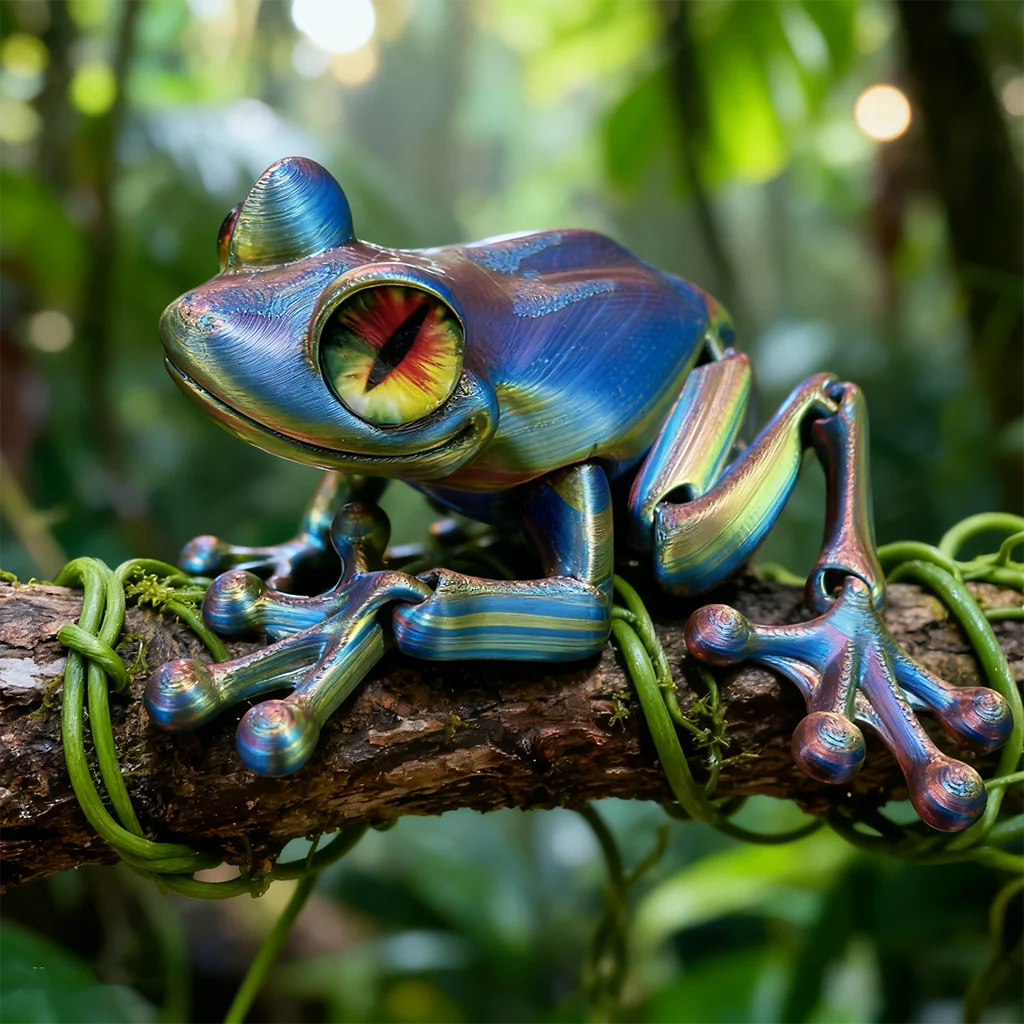 3D Printed Frog Statue, Flexib - 3D Printing Action Figure 评论和价格