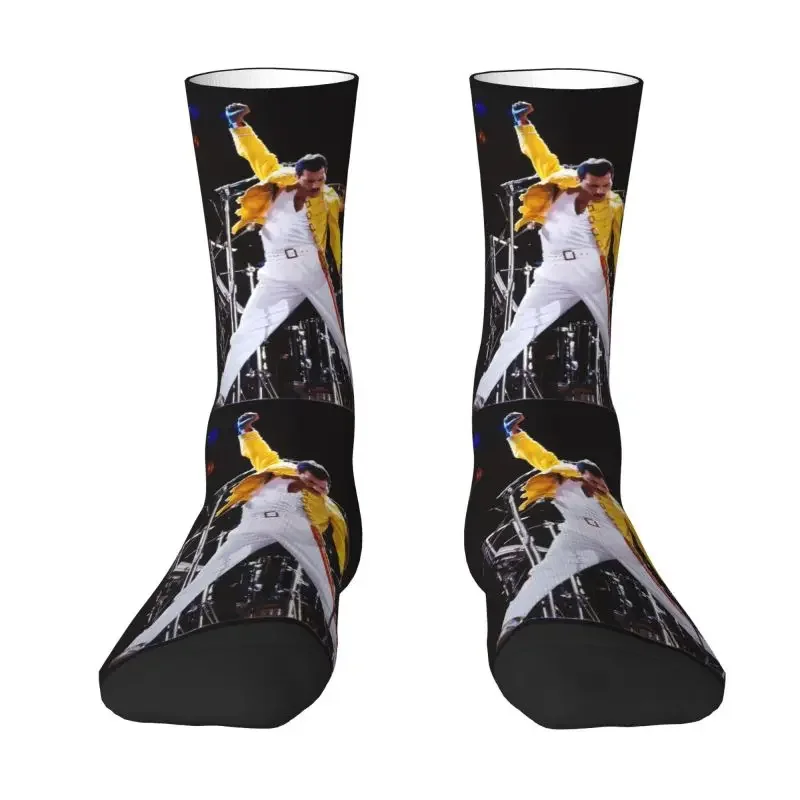 Freddie Mercury Men Women Crew Socks Unisex Fun Spring Summer Autumn Winter Dress Socks