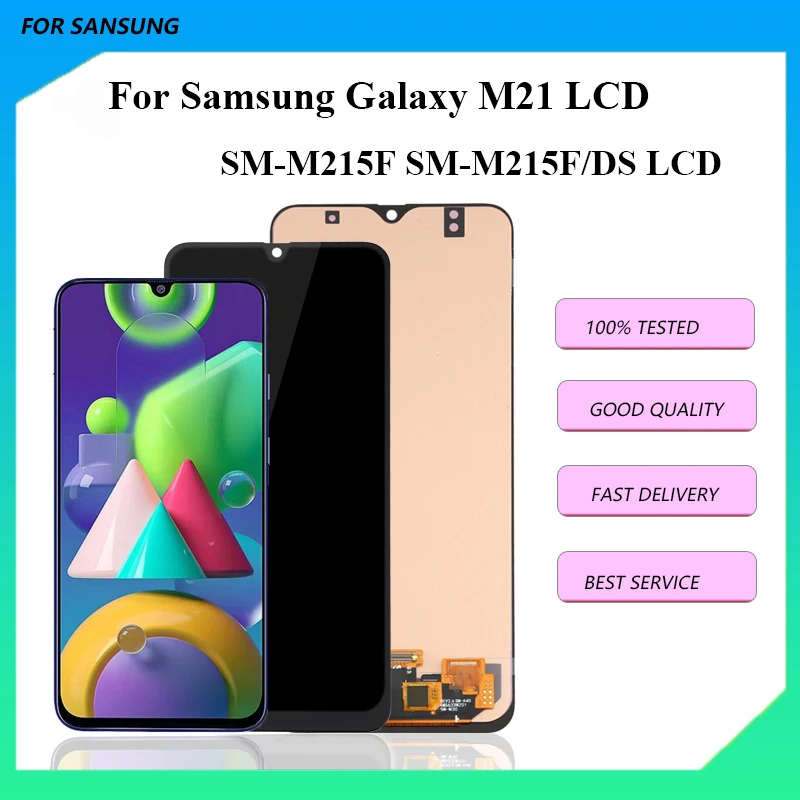 

ЖК-дисплей с сенсорным экраном в сборе для Samsung Galaxy M21 M215F M215F/DS, сменный ЖК-дисплей для Samsung M215F/DSN