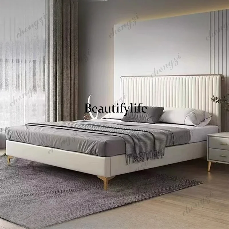

K182 Headboards Modern Bed Sofa Loft Frame Double Bedroom Design Massage Bed Simple Sleeping Letto Matrimoniale Unique Furniture