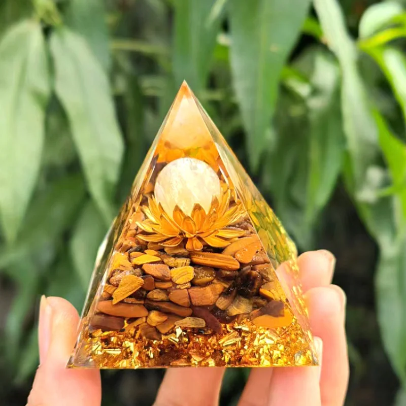 Pyramid Crystal Gravel Epoxy Resin Home Desktop Handmade Ornament Gift