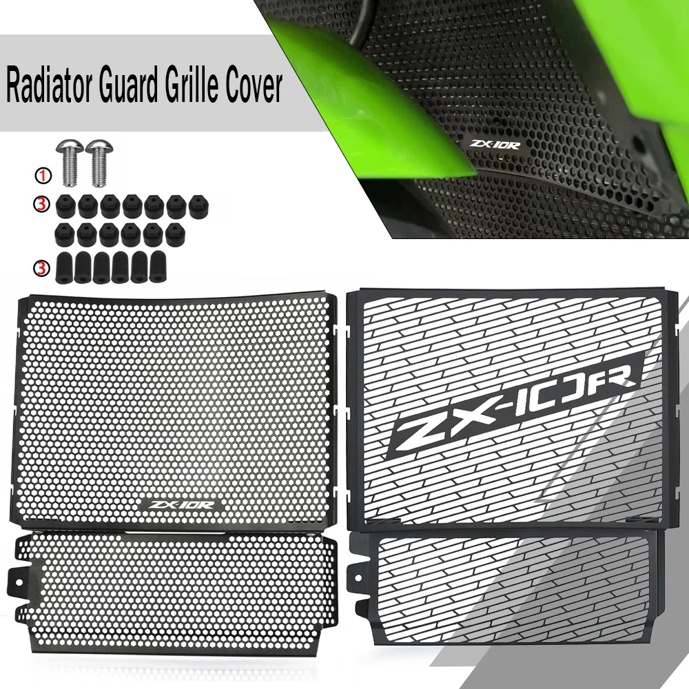 

For Kawasaki Ninja ZX10R ZX10RR ZX 10 R RR ZX 10R 10RR 2021-2023 2024 ZX-10R ZX-10RR 2025 Radiator Guard Grille Cover Protection