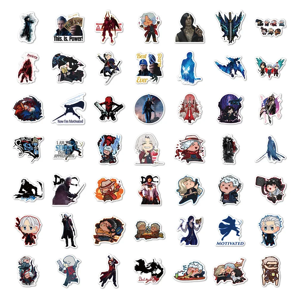 50pcs Game Devil May Cry Decorative Stickers